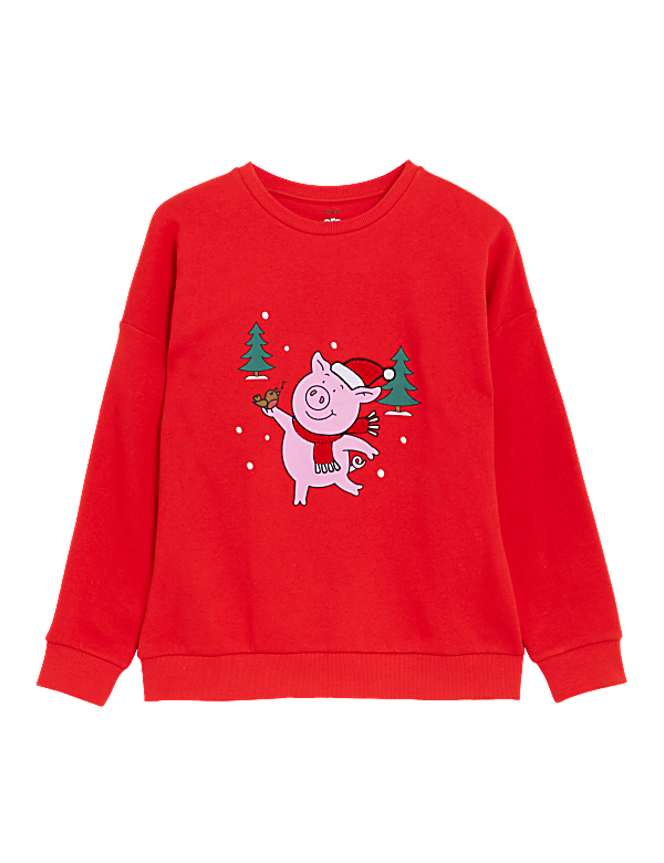 Cotton Rich Percy Pig Sweatshirt
