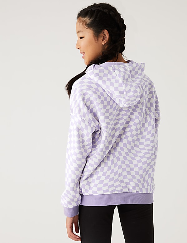 Cotton Rich Checkerboard Hoodie