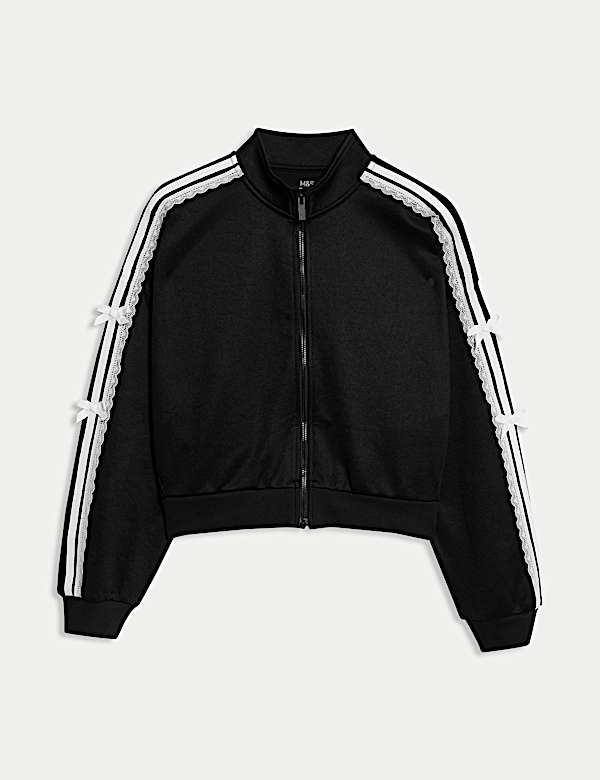 Cotton Rich Tricot Bow Sweatshirt (6-16 Yrs)