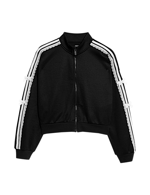 Cotton Rich Tricot Bow Sweatshirt (6-16 Yrs)