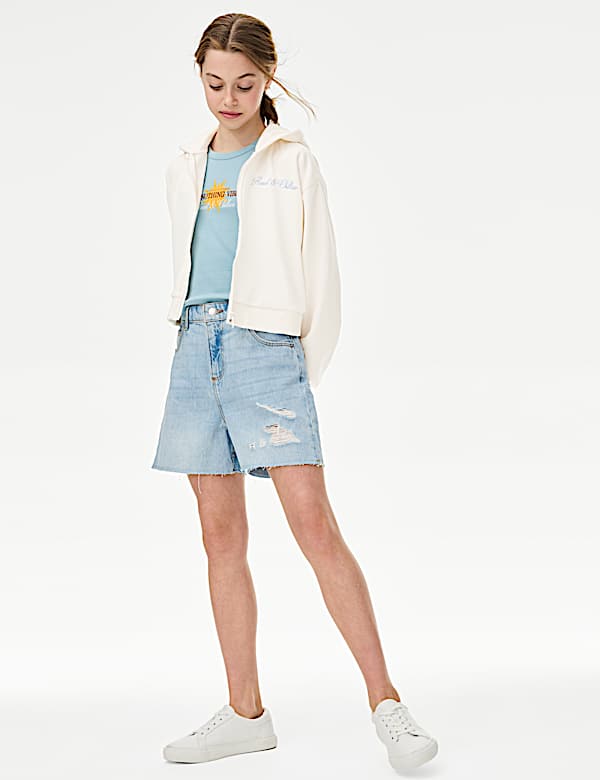 Cotton Rich Graphic Zip Hoodie (6-16 Yrs) - JO