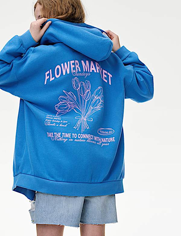 Cotton Rich Graphic Hoodie (6-16 Yrs) - HR