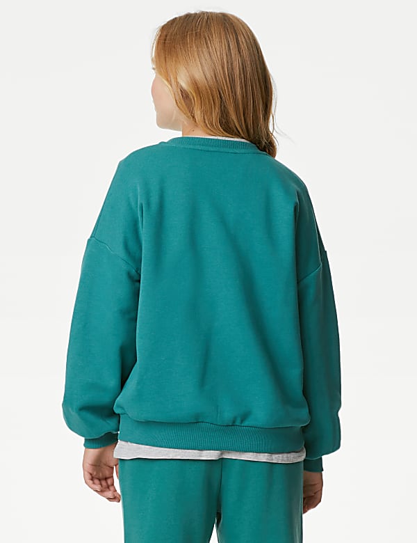 Cotton Rich Plain Sweatshirt (6-16 Yrs)