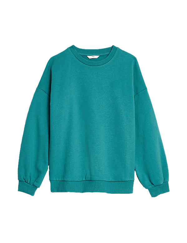 Cotton Rich Plain Sweatshirt (6-16 Yrs)