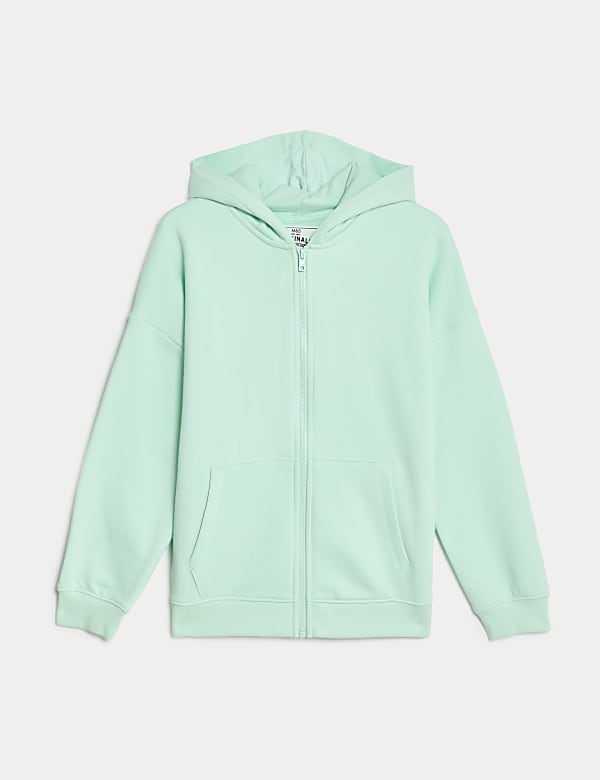 Cotton Rich Zip Hoodie (6-16 Yrs) - GR