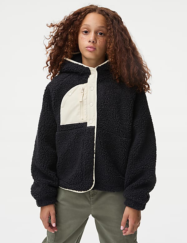 Borg Fleece Hooded Jacket (6-16 Yrs) - UA