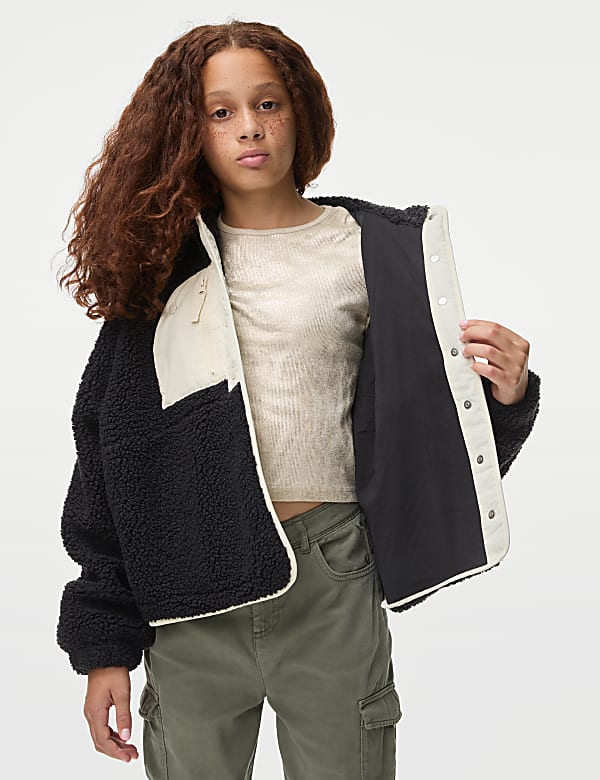 Borg Fleece Hooded Jacket (6-16 Yrs)
