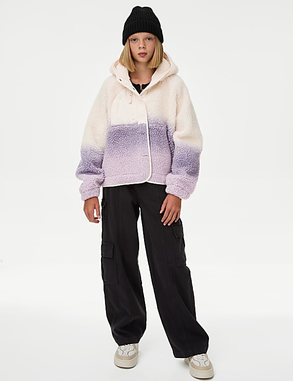 Borg Ombre Hooded Jacket (6-16 Yrs)
