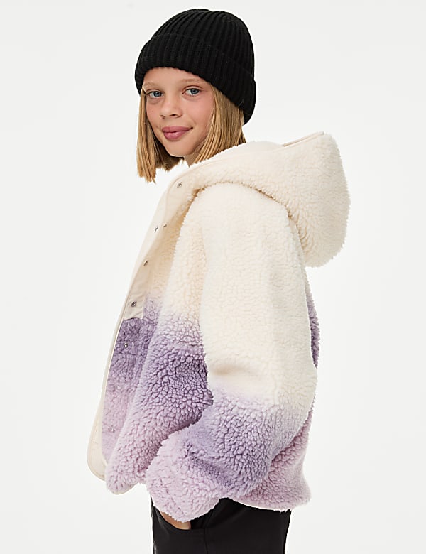 Borg Ombre Hooded Jacket (6-16 Yrs)