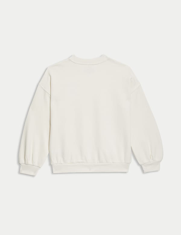 Cotton Rich Cat Graphic Sweatshirt (6-16 Yrs)