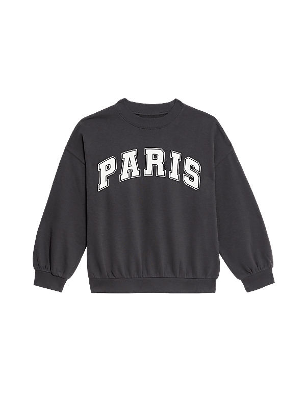 Cotton Rich Slogan Sweatshirt (6-16 Yrs)