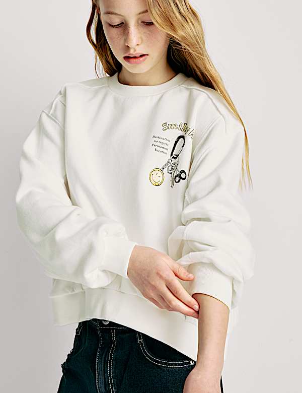 Sweatshirt Bahan Katun Motif SmileyWorld® (2-16 Tahun) - ID