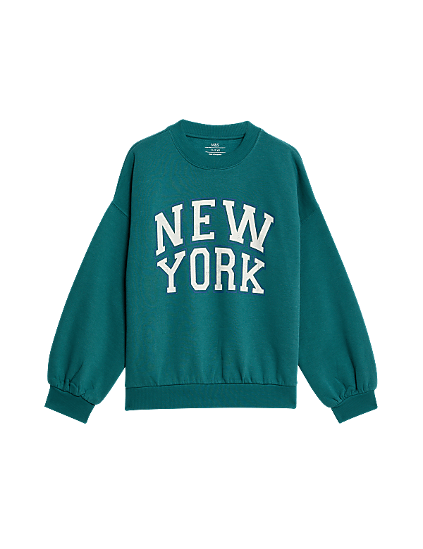 Cotton Rich California Slogan Sweatshirt (6-16 Yrs)
