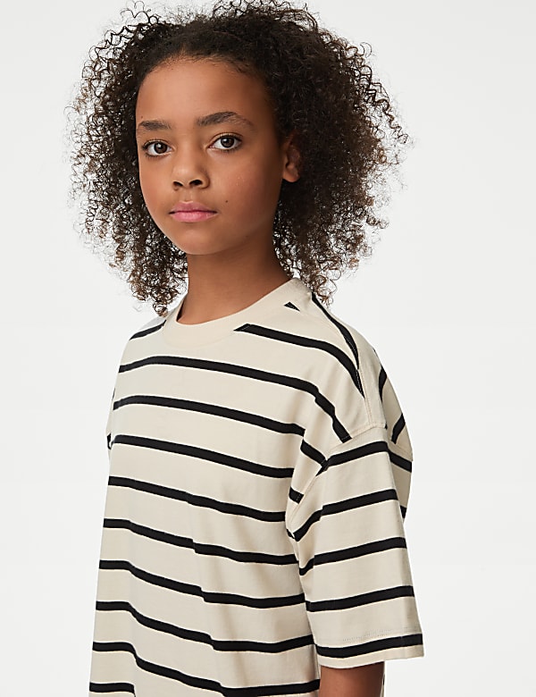 Pure Cotton Striped T-Shirt (6-16 Yrs)