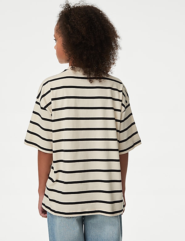 Pure Cotton Striped T-Shirt (6-16 Yrs)