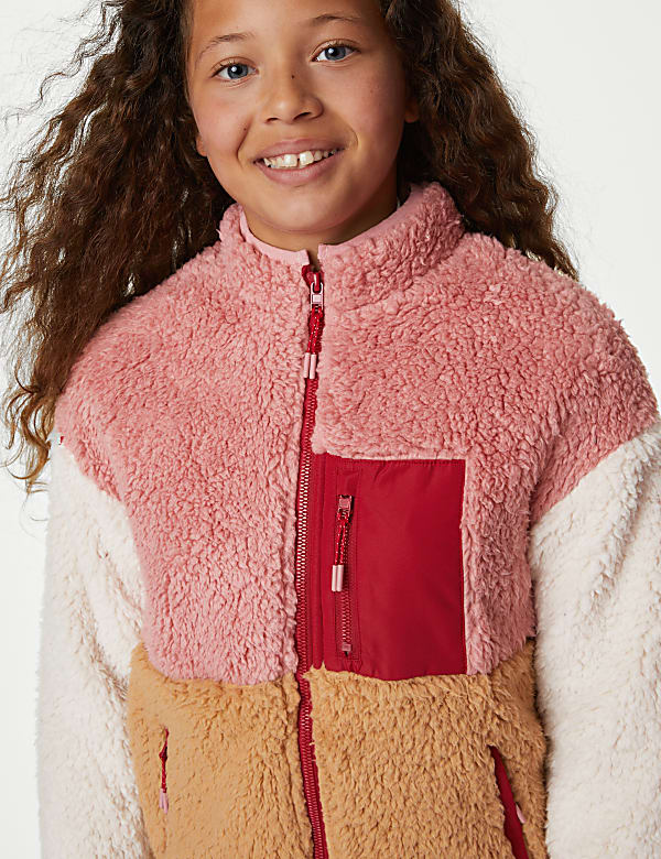 Borg Colour Block Jacket (6-16 Yrs)
