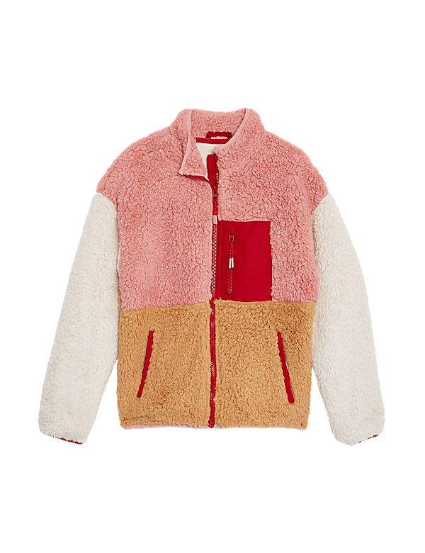 Borg Colour Block Jacket (6-16 Yrs)