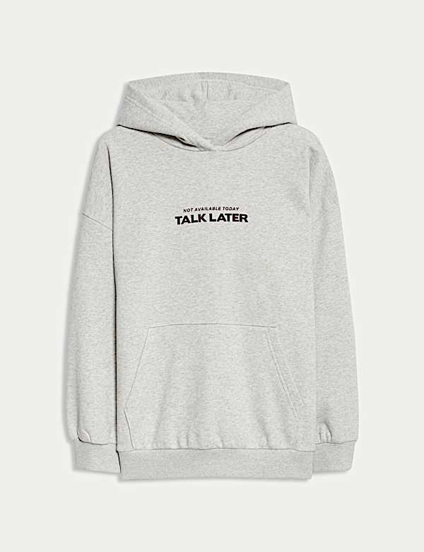 Hoodie mit hohem Baumwollanteil und Zeichnung (6–16 J.) - AT