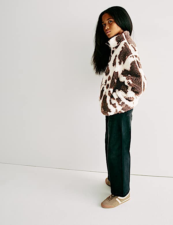 Borg Pony Print Jacket (2-16 Yrs)