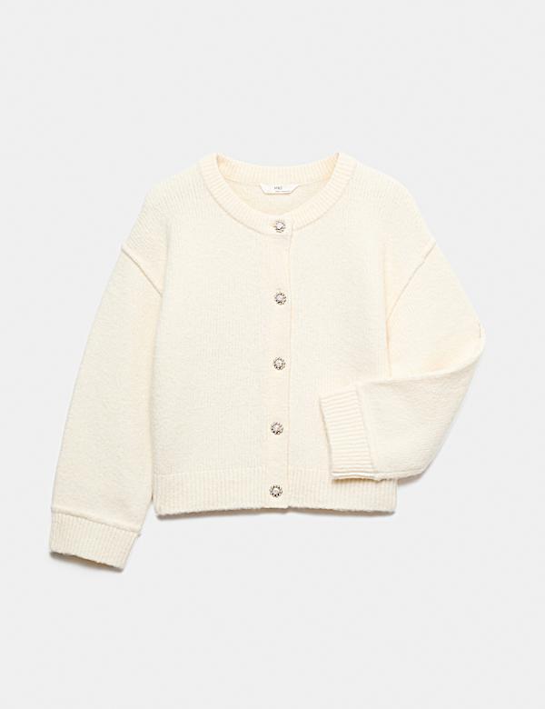 קרדיגן עם כפתורי אבני חן (6-&rlm;16 שנים) - IL