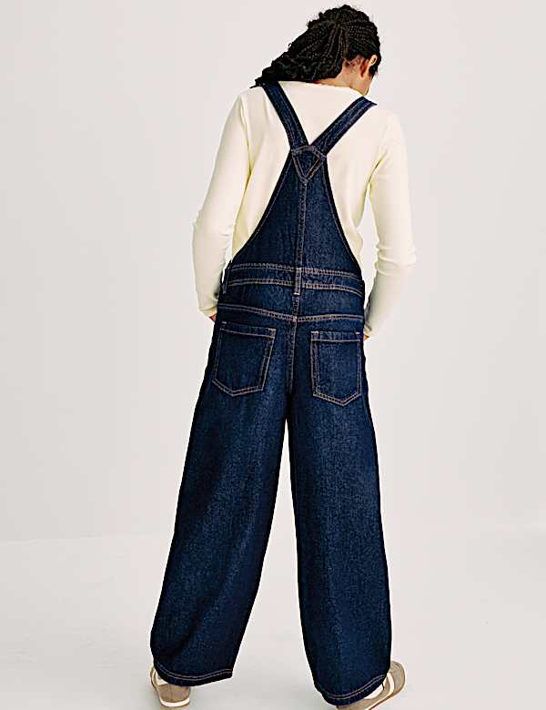 Denimlatzhose mit ausgestelltem Bein (2&ndash;16 J.) - AT