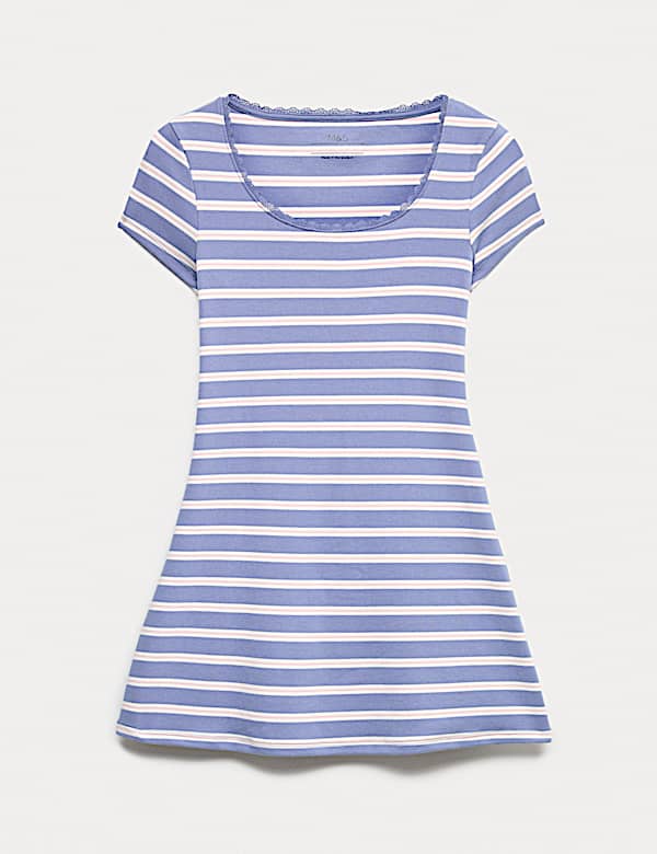 Cotton Rich Lace Trim Dress (6-16 Yrs)