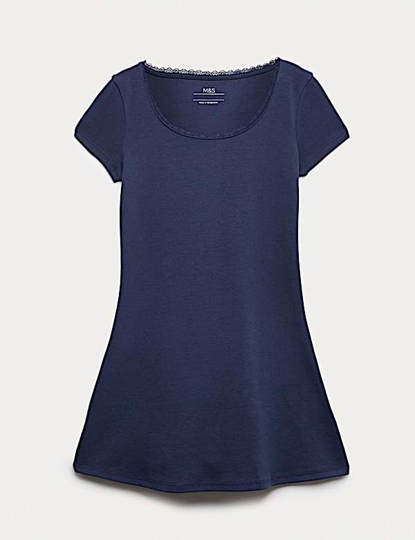 Cotton Rich Lace Trim Dress (6-16 Yrs)