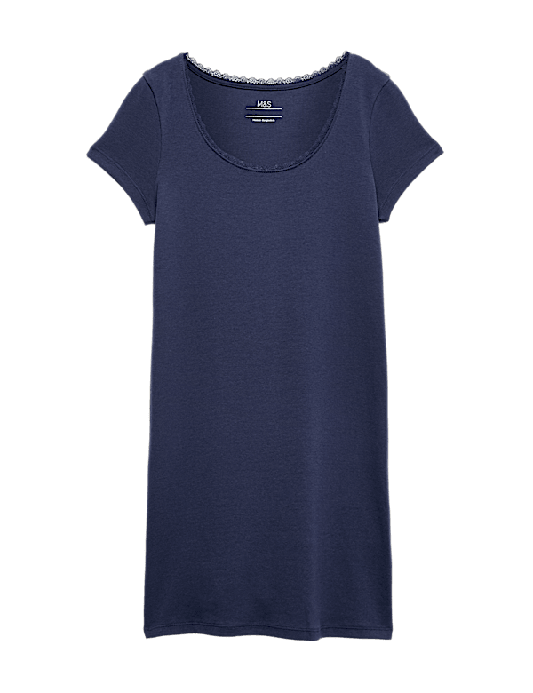 Cotton Rich Lace Trim Dress (6-16 Yrs)