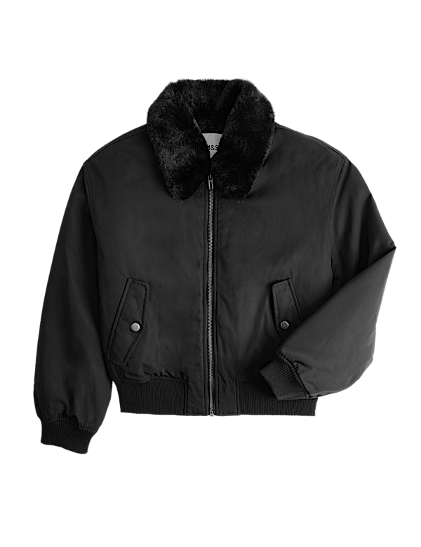 Stormwear&trade; Faux Fur Collared Bomber Jacket (6-16 Yrs)