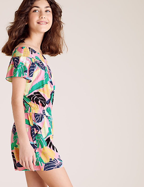 Leaf Print Playsuit (6-14 Yrs)