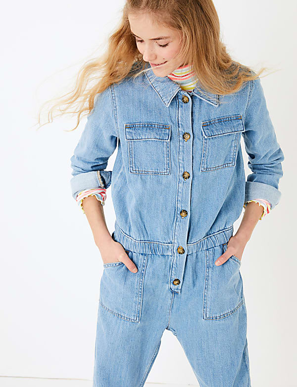 Buy Denim Boiler Suit 6 16 Years at Marks Spencer