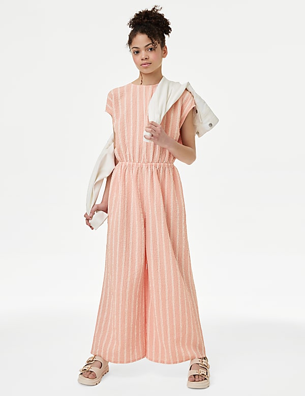 Cotton Rich Striped Jumpsuit (6-16 Yrs)