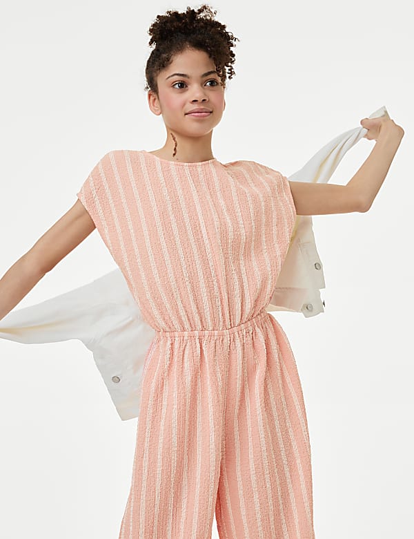 Cotton Rich Striped Jumpsuit (6-16 Yrs)