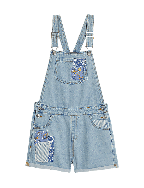 Denim Patchwork Dungarees (6-16 Yrs)