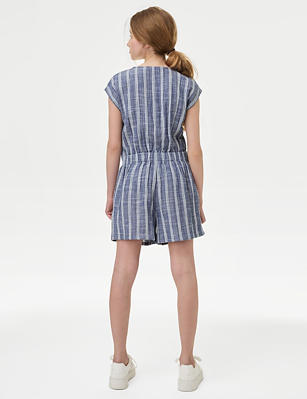 Cotton Rich Striped Playsuit (6-16 Yrs)