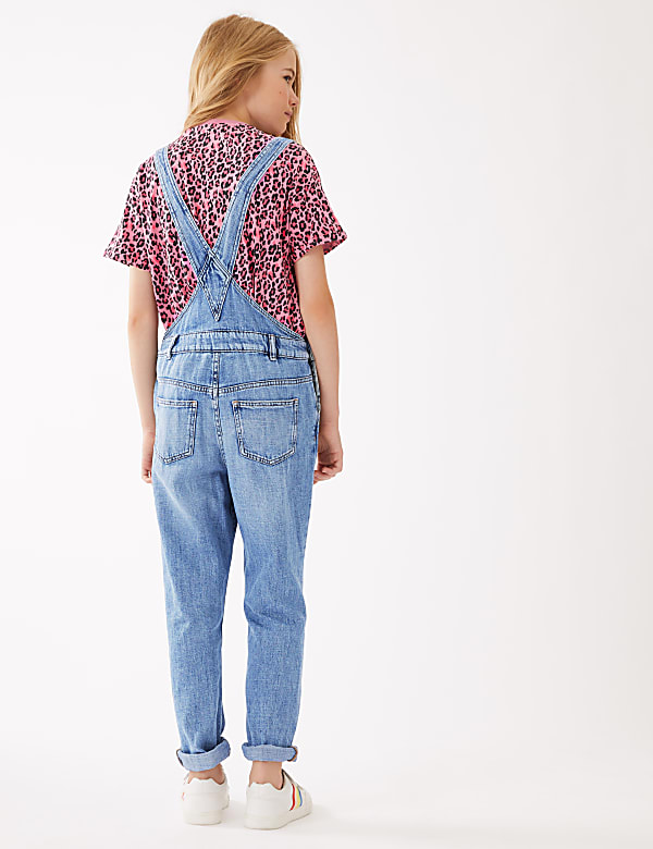 Denim Ripped Dungarees (6-16 Yrs)