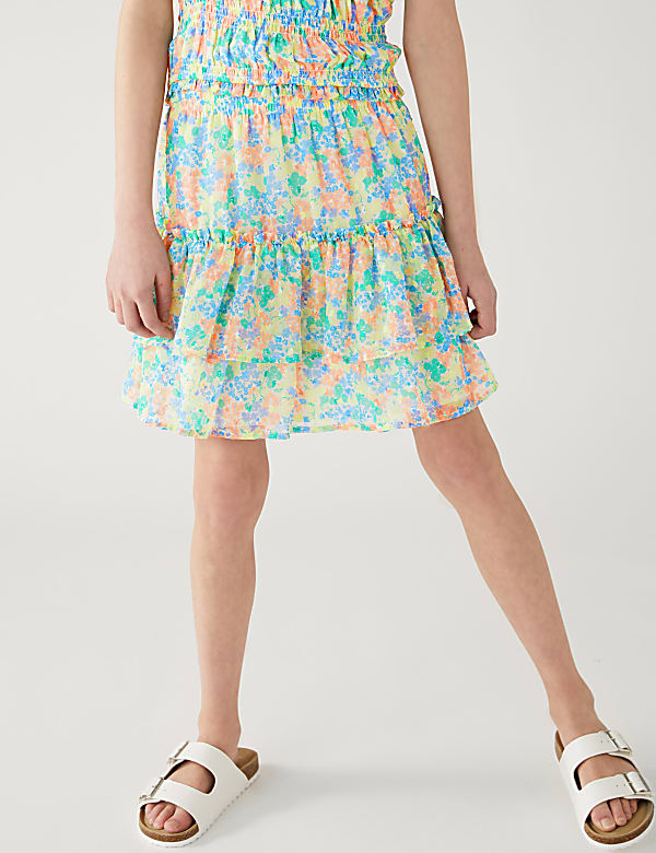 Floral Top & Skirt Outfit