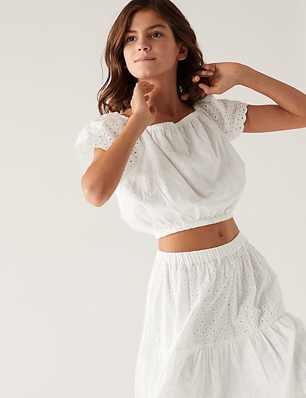 Pure Cotton Top & Skirt Outfit