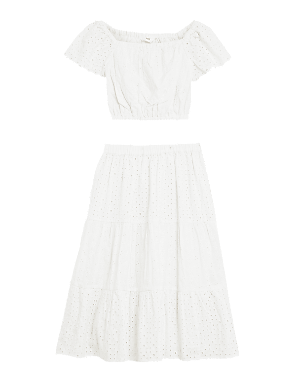 Pure Cotton Top & Skirt Outfit