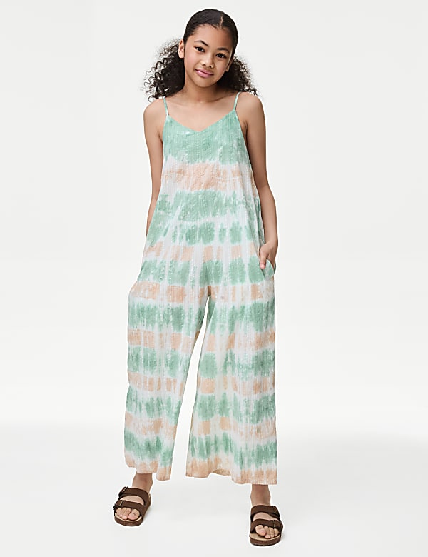 Pure Cotton Tie Dye Jumpsuit (6-16 Yrs) - JO