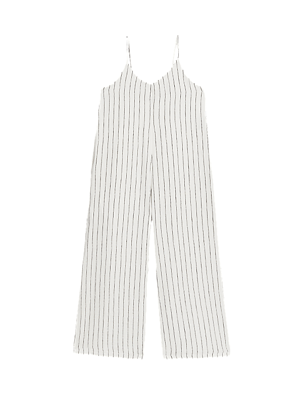 Pure Cotton Striped Wide Leg Jumpsuit (6-16 Yrs)