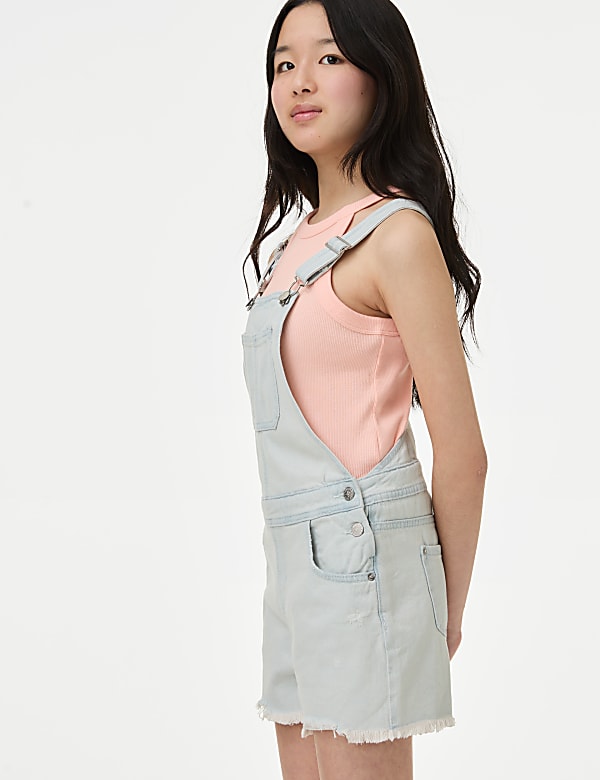 Denim Tie Dye Dungarees (6-16 Yrs)