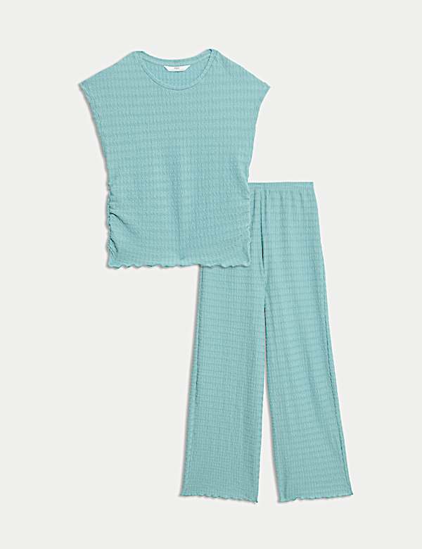 2pc Textured Top and Trousers Outfit (6-16 Yrs) - LU