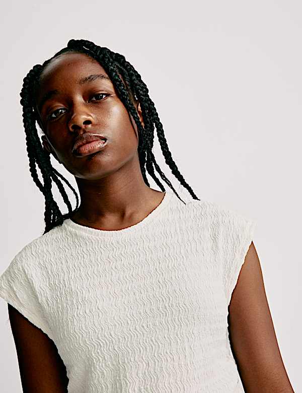 2pc Textured Top and Trousers Outfit (6-16 Yrs)