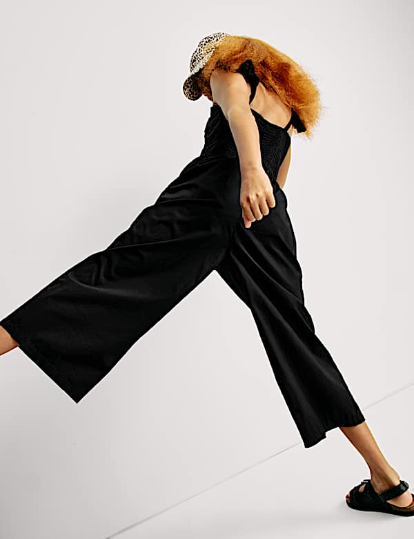 Pure Cotton Frill Wide Leg Jumpsuit (6-16 Yrs) - JE