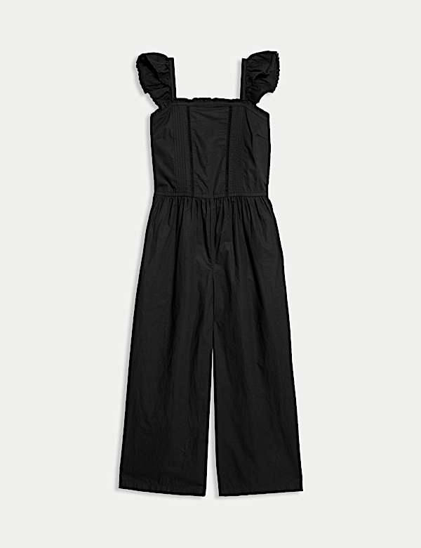Pure Cotton Frill Wide Leg Jumpsuit (6-16 Yrs) - JE