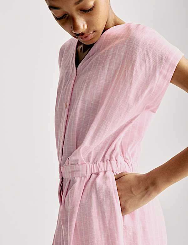 Pure Cotton Striped Jumpsuit (6-16 Yrs)