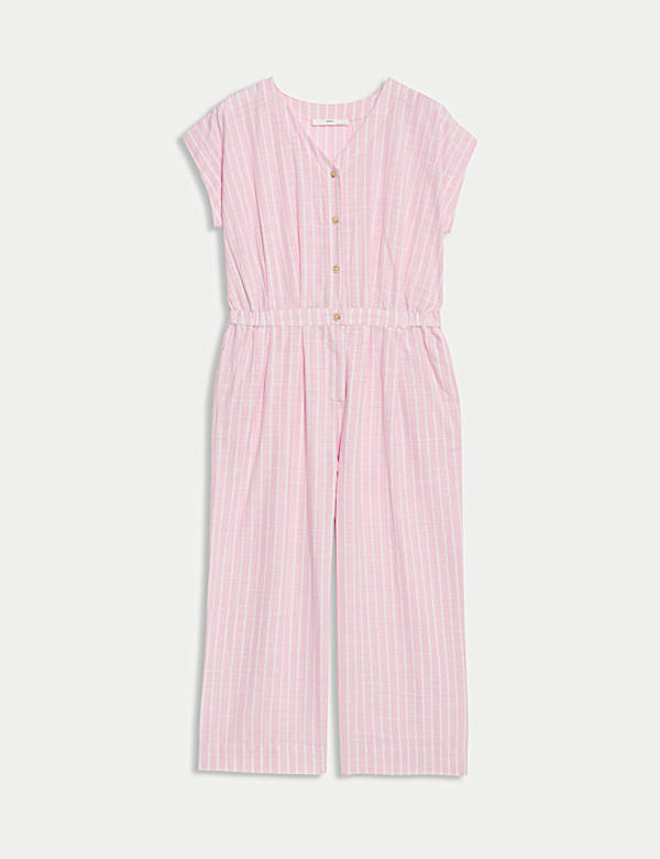 Pure Cotton Striped Jumpsuit (6-16 Yrs) - NL