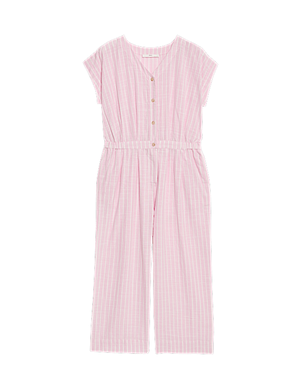 Pure Cotton Striped Jumpsuit (6-16 Yrs)