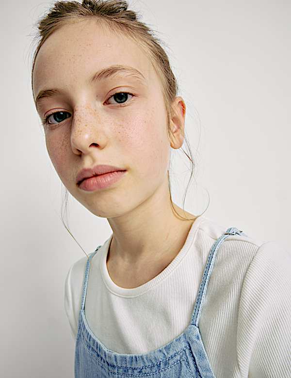 Pure Cotton Wide Leg Jumpsuit (6-16 Yrs) - HR